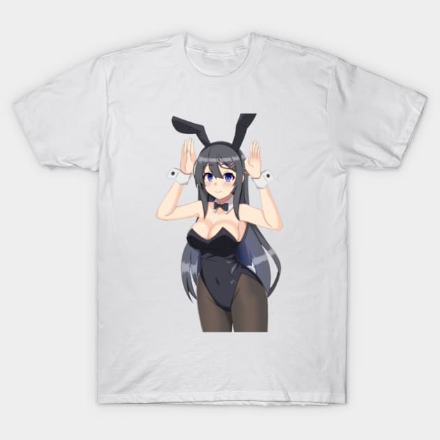 Mai Sakurajima From The Rascal Does Not Dream of Bunny Girl Senpai T-Shirt by Hentai-heaven